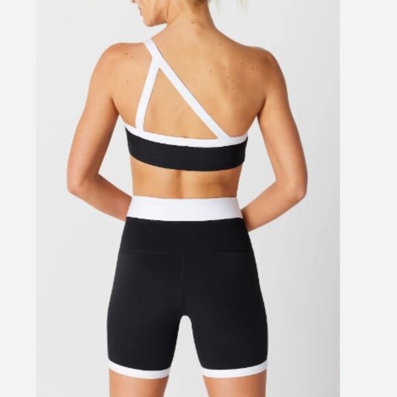 Gigi C Natasha Biker Short. Black/white Sz S. NWOT. RP$88 - Picture 3 of 8